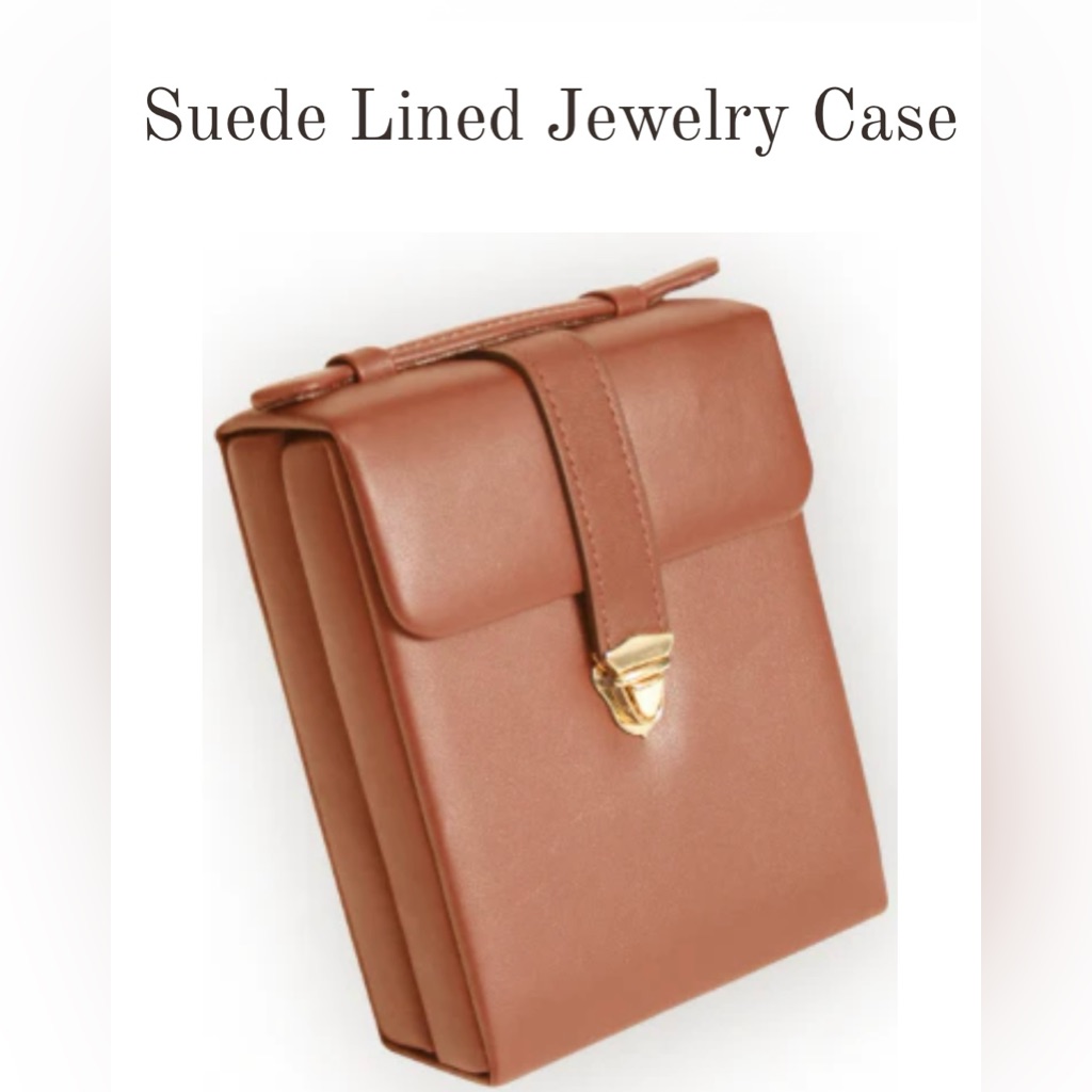 Brown Suede Lined Jewelry Case